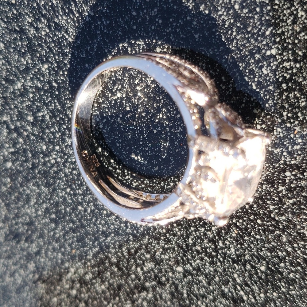STERLING SILVER CZ RING SZ8 - Picture 6 of 6